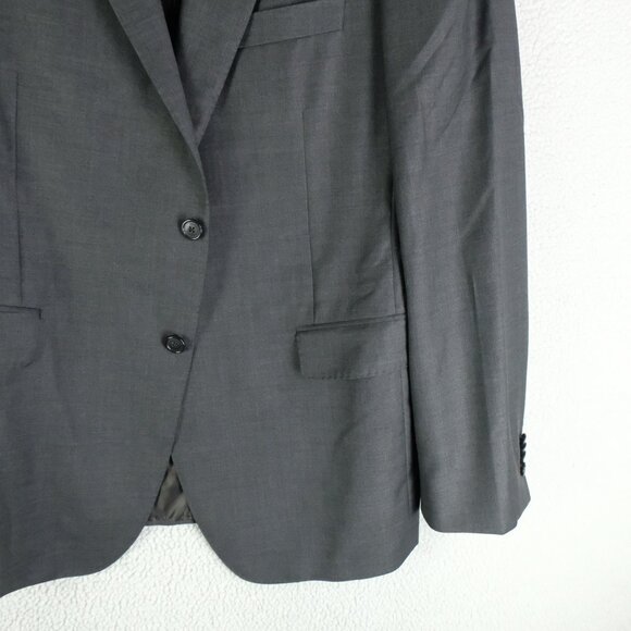Samuelsohn Blazer Mens 42S Gray Two Button Double Vent Harry Rosen Super 100S - Picture 3 of 15